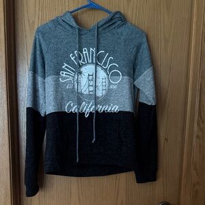 Gray and Black San Francisco Hoodie